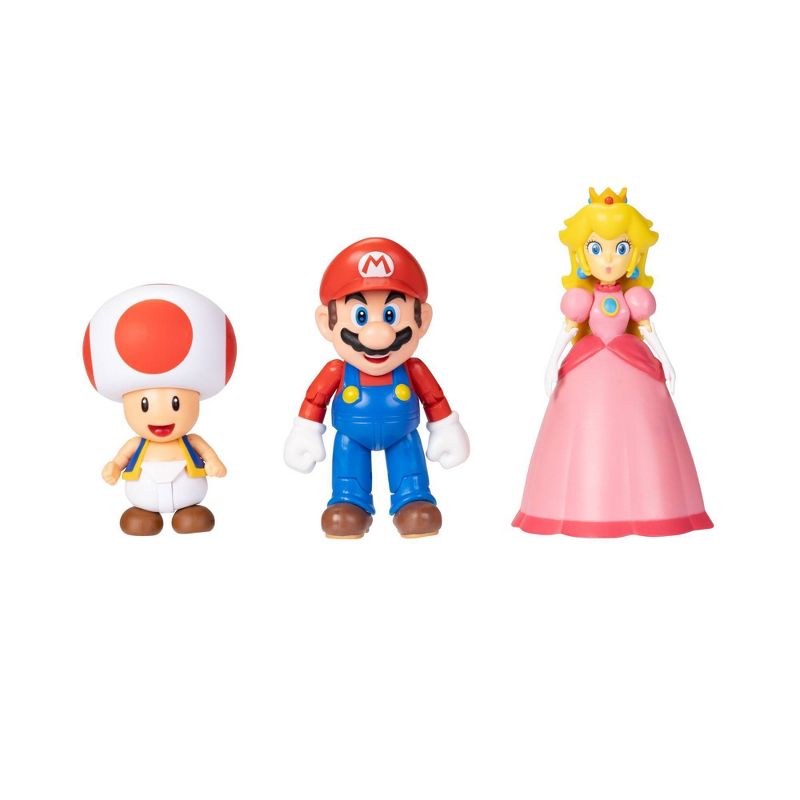 Nintendo Super Mario Toad, Mario, and Peach Action Figure Set - 3pk (Target Exclusive), 1 of 9