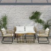 Resenkos 5 Pieces Patio Furniture Set,Outdoor Sectional Furniture, PE Rattan, - 2 of 4