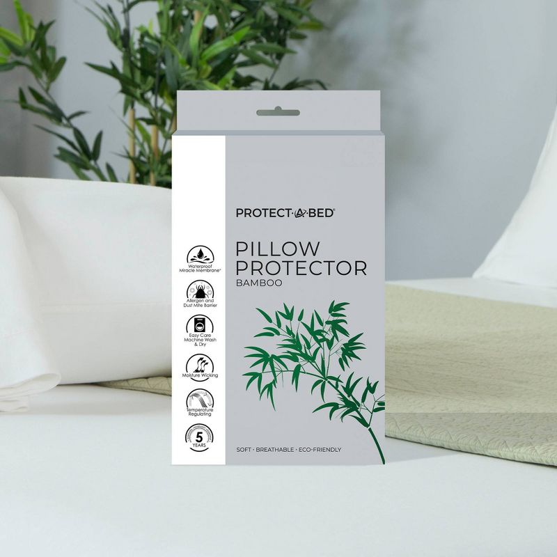 Standard Rayon from Bamboo Jersey Pillow Protector - Protect-A-Bed, 1 of 5