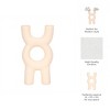 Decorative Object Ceramic Sculptural Modern Glam Design for Home, Office, Bedroom, and Living Room Decor - 15" Ivory - 4 of 4
