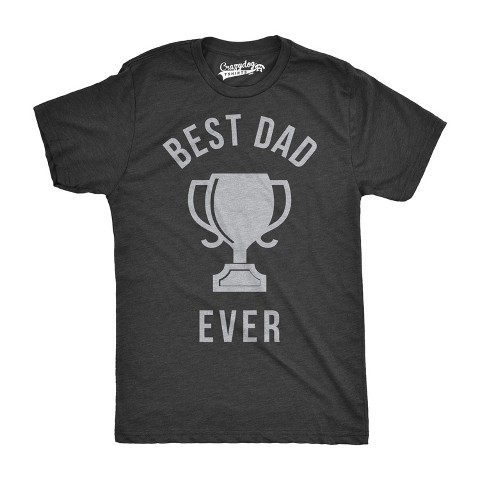 Мужские футболки Crazy Dog T-Shirts, Inc. Mens Best Dad Ever Trophy Funny T shirts for Dad Hilarious Novelty Fathers Day T shirt - Crazy Dog Men's T Shirt Gift for Dad Black XL