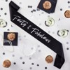 Blue Panda 40th Birthday Sash and Tiara for Women, Forty and Fabulous Party Decorations (Black Satin) - 2 of 4