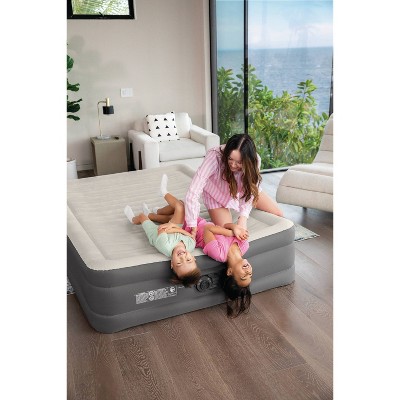 Intex 18" Gray Queen Air Mattress with Built-in Pump