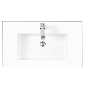 James Martin Signature Vanities & 31.5" Single Sink Top, Glossy White - 1 of 1