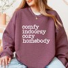 Comfy Indoorsy Cozy Homebody - Women's Graphic Sweatshirt - 3 of 4