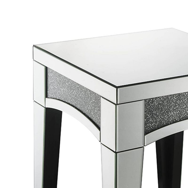 20&#34; Noralie Mirrored Accent Table Faux Diamonds - Acme Furniture, 3 of 9