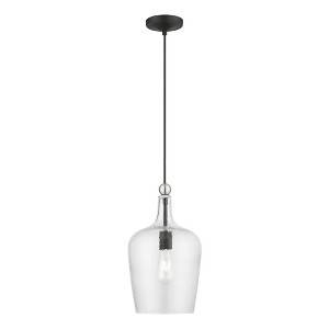 Livex Lighting Avery 1 - Light Pendant in  Black/Brushed Nickel - 1 of 1