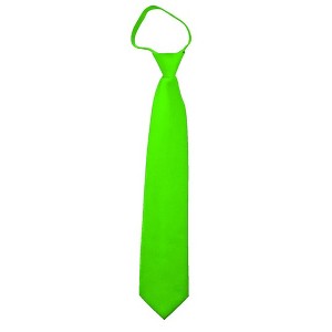 Men's Solid Color Zipper Neckties - 1 of 3