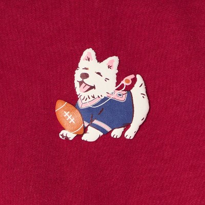 Детские футболки Cat & Jack Girls' Short Sleeve 100% Cotton 'Sporty Dog' Graphic T-Shirt - Cat & Jack™ Cherry Red L — фото 3