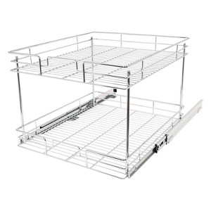 YIYIBYUS Pull Out Cabinet Organizer, 2-Tier Cabinet Pull Out Shelves, Kitchen Cabinet Organizer - 1 of 4