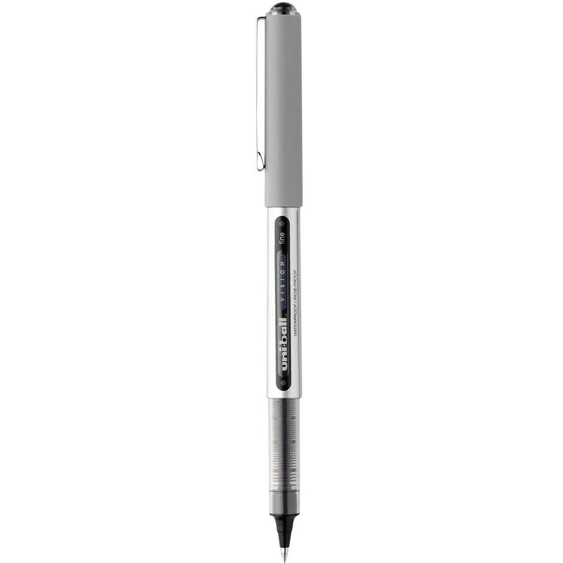 uni Vision Stick Roller Ball Pens, 0.7 mm Fine Tip, Black, Pack of 36, 4 of 5