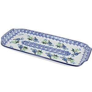 Blue Rose Polish Pottery 410 Ceramika Artystyczna Bread Tray - 1 of 1