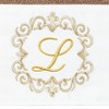 Linum Home Textiles 100% Turkish Cotton MONICA Gold Thread 2PC Embellished Hand Towel Set - 3 of 3