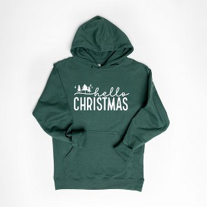Simply Sage Market Women's Graphic Hoodie Hello Christmas Trees - 1 of 3