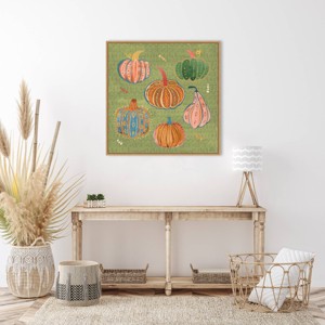 Amanti Art 30"x30" Harvest Whimsy III by Dina June Framed Canvas Wall Art Print - 1 of 4
