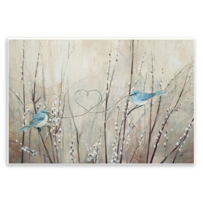 Stupell Industries Love Birds with Heart Shape Wall Plaque Art