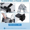 Collapsible Extension Telescoping Ladder with Stabilizers, Balance Bar, Non-Slip Feet, A Frame Lightweight Ladder for Home RV Work, 330Lbs Capacity - 4 of 4