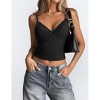 Women's Lace-Up Back Lace Cami Adjustable Bralette Top for Vacation - 2 of 4