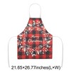 Unique Bargains Christmas Aprons Linen Red Black Beige 21.65"x26.77" 1 Pcs - 3 of 4