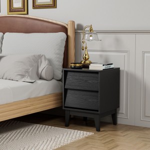 CAVINAS Nightstand Set of 2 with 2 Drawers, Mid-Century Modern Bedside Table, End Table for Bedroom, Living Room - 1 of 4
