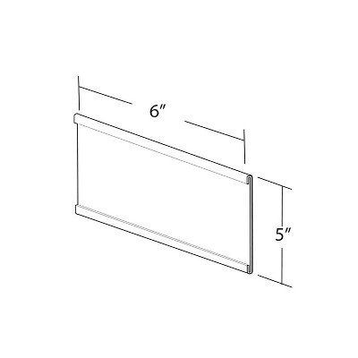 Clear Acrylic Landscape Side-Loading Wall Holder Nameplate