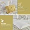 5 Pcs Floral Pattern Seersucker Texture Comforter Set, Farmhouse Style Modern Comforter Set for Luxurous Decor Style - 3 of 4