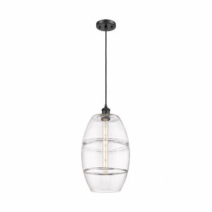 Vaz - 1 Light Cord Hung Mini Pendant In Industrial Style-18.5 Inches Tall and 10 Inches Wide - 1 of 1