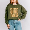 Give Thanks Block Distressed - Women's Graphic Sweatshirt - 3 of 4