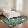 coucheta Multi-size Washable Floral Area Rugs for Living Room, Soft Vintage Low Pile Non Slip Stain Resistant Print Carpet, for Bedroom Dining Room - 4 of 4