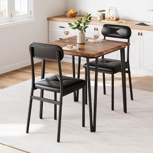 2-Piece Dining Set with Upholstered Chairs, Kitchen Table for Small Spaces - 1 of 4