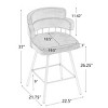 Modern Upholstered Swivel Bar Stools Set of 2, Counter Height Bar Stools with Metal Legs for Kitchen Island or Home Bar – The Pop Home - 4 of 4