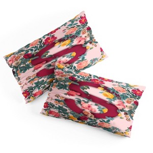 Deny Designs King Burcu Korkmazyurek Summer Botanical Monogram Pillow Shams - 1 of 3