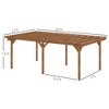 12' x 20' Outdoor Pergola Gazebo Grape Trellis with Stable Structure for Climbing Plant Support, Garden, Patio - 3 of 4