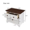Accent Nightstand Modern Traditional with 2 Drawers for Kids Room or Bedroom - 27.6"W - 3irtyhousy - 4 of 4
