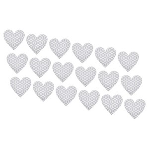 Unique Bargains Waterproof High-Visibility Warning Adhesive Reflective Heart Stickers 1.61 x 1.57" 18 Pcs - 1 of 4