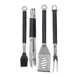Yukon Glory Magnetic BBQ Grilling Tools Set, Extra Heavy Duty Stainless Steel with Powerful Embedded Magnets Allows Convenient Placement