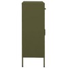 vidaXL Storage Cabinet Olive Green Steel 31.5 x 13.8 x 40.0 in - Olive Green - 3 of 4