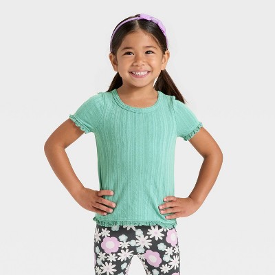Toddler Girls' Short Sleeve Pointelle T-Shirt - Cat & Jack™