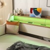 NicBex Twin Sized Daybed with Trundle Upholstered Daybed with Trundle, 2 USB Chargings, 2 Ports for Living Rooms and Apartment - 3 of 4