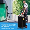 Fuel Caddy, 35 Gallon Portable Gas Storage Tank On 4 Wheels with Manual Transfer Pump, for Cars, Lawn Mowers, ATVs, Boats, Black - 3 of 4