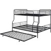 Streamdale Full XL Over Queen Metal Bunk Bed with Twin Size Trundle, Black - 4 of 4