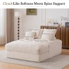 Modern Convertible Chaise Lounge Sofa with Washable Pillows and Wide Armrests for Living Room Comfort -3irtyhousy - 2 of 4