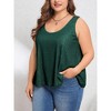 Womens Plus Size Sequin Tank Tops Scoop Neck Sleeveless T-Shirts Sparkle Shimmer Tunic Tops - 4 of 4
