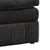 Royal Hampton 33 Inch Modular Ottoman, Three Layer Plush Cushioned Seat, Dark Gray - 4 of 4