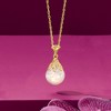 Ross-Simons Floating Opal Pendant Necklace in 14kt Yellow Gold - 4 of 4