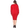 Women's Plus Size Long Sleeve Destiny Sweater Dress - White Mark - 3 of 3