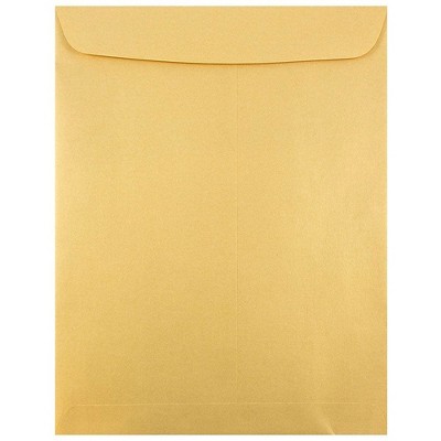 JAM Paper 10 x 13 Open End Catalog Metallic Envelopes Stardream Gold V018325I