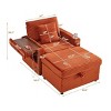 Corduroy Sofa with Storage Ottoman and USB Port, Storage Sofa with Adjustable Armrest and Cup Holder,Modern Living Room Accent Sofa-Koiai - 4 of 4