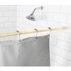 Home Mart Goods Beige Adjustable Spring Tension Curtain Rod Heavy Duty Anti-slip 41-76" Inches - 2 of 4