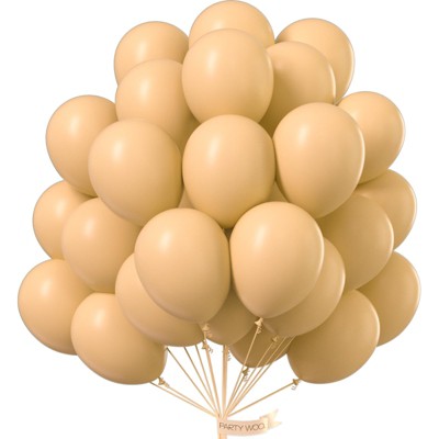 PartyWoo Balloons Nude Beige Apricot Cream Boho 12 Inch 50 pcs